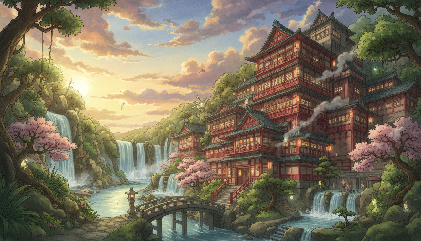 千と千尋の神隠しの舞台は温泉旅館？