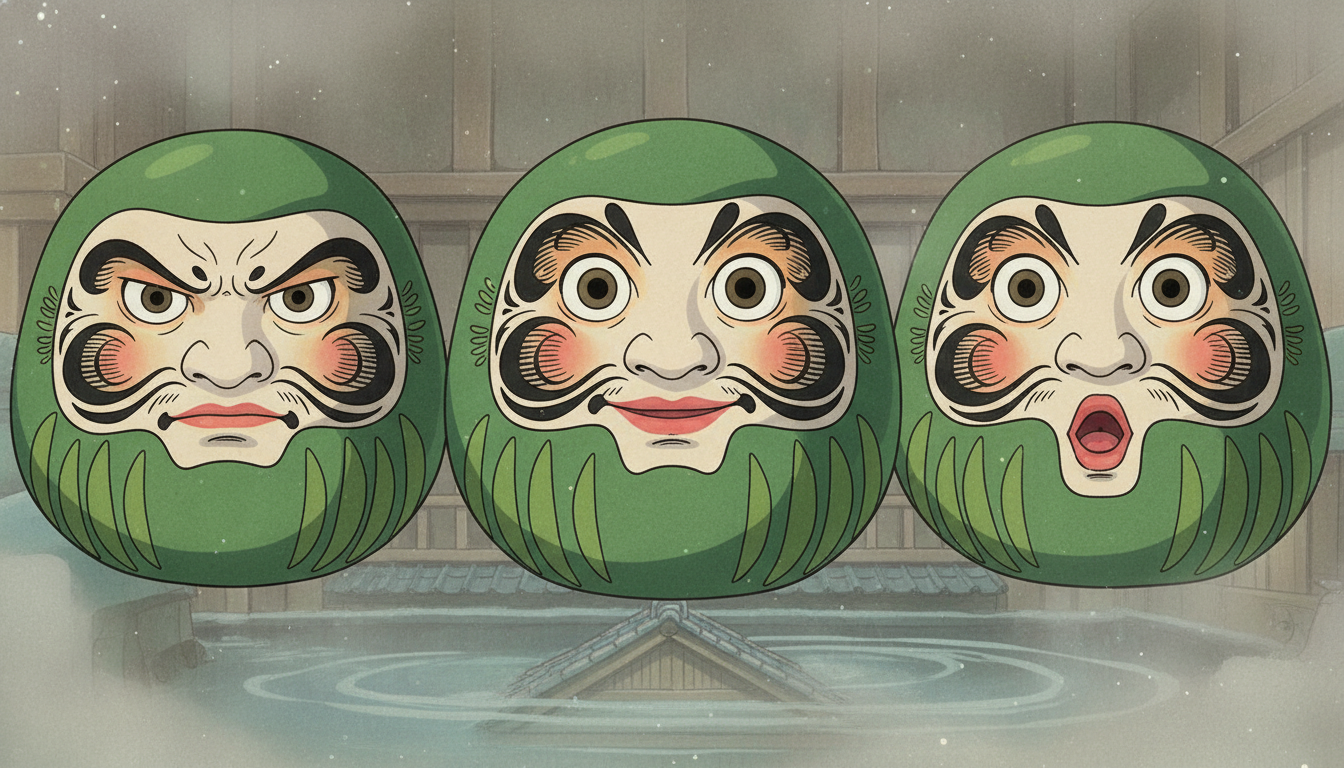 千と千尋の神隠しの緑のだるまの3つの顔の意味とは？