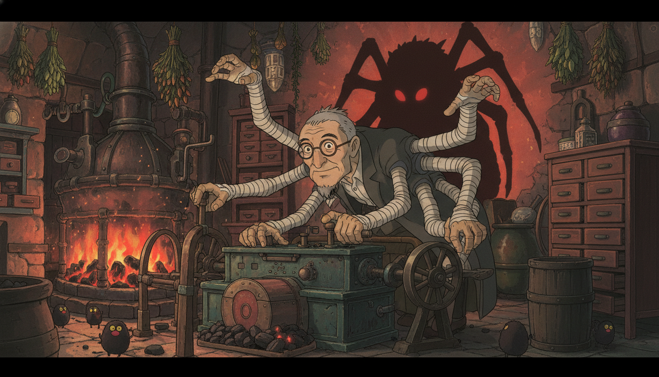 千と千尋の神隠しの釜爺の正体は？謎多き蜘蛛男の秘密に迫る！