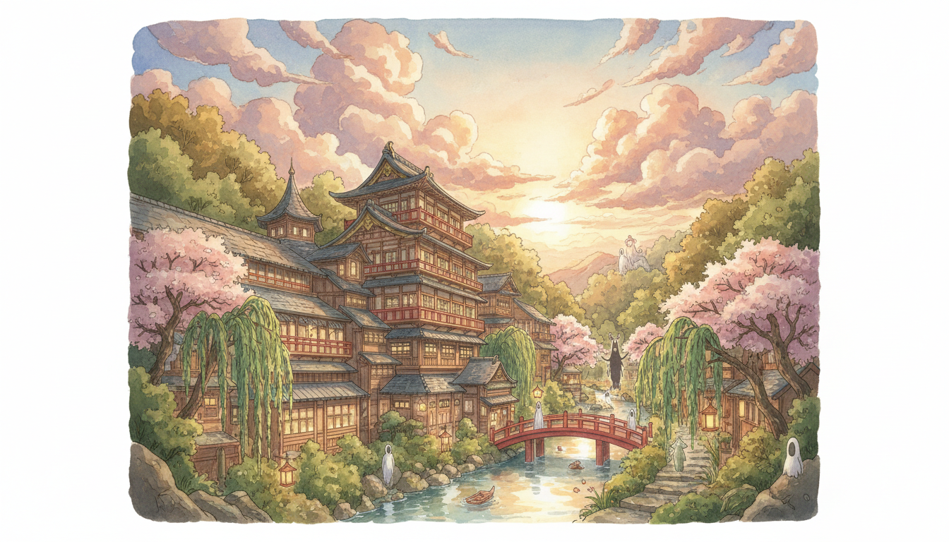 千と千尋の神隠しと銀山温泉の能登屋旅館の関係は？