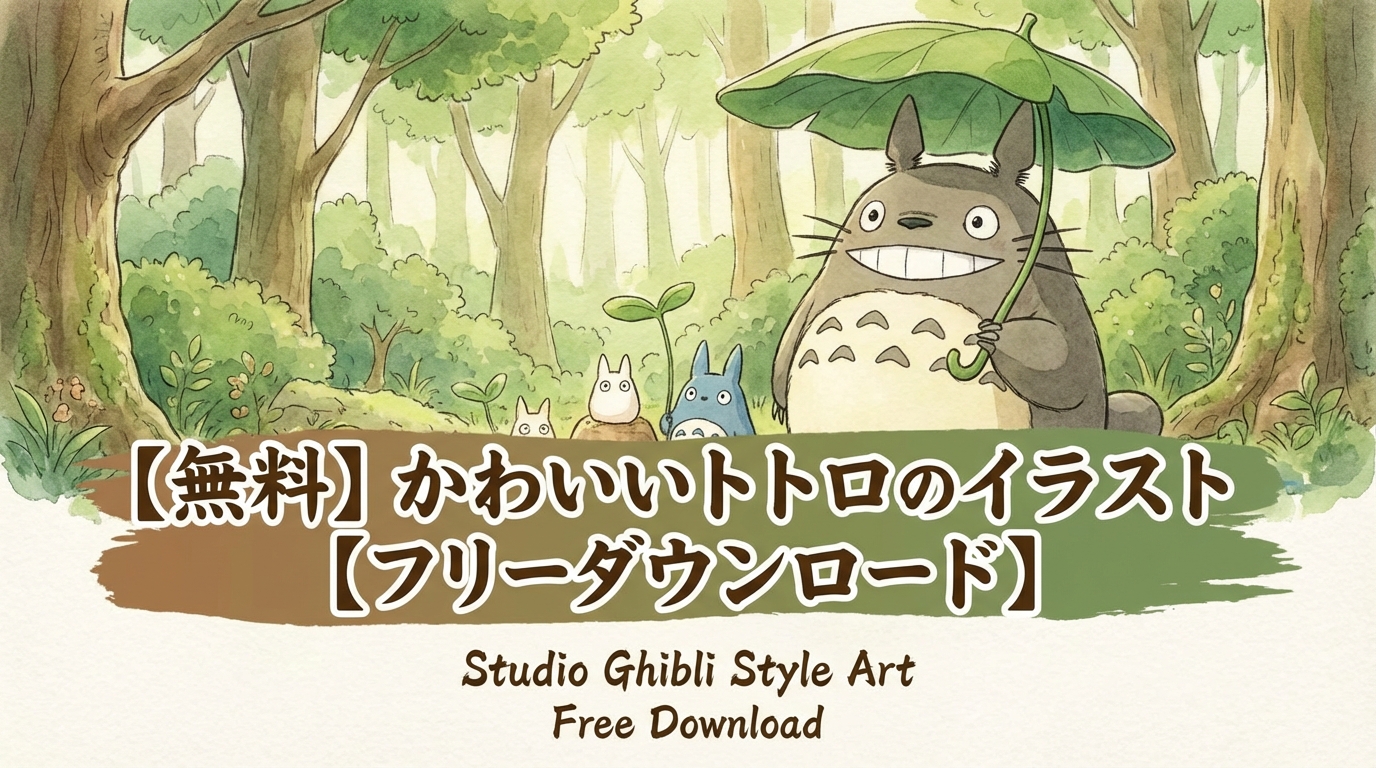 【無料】かわいいトトロのイラスト【フリーダウンロード】