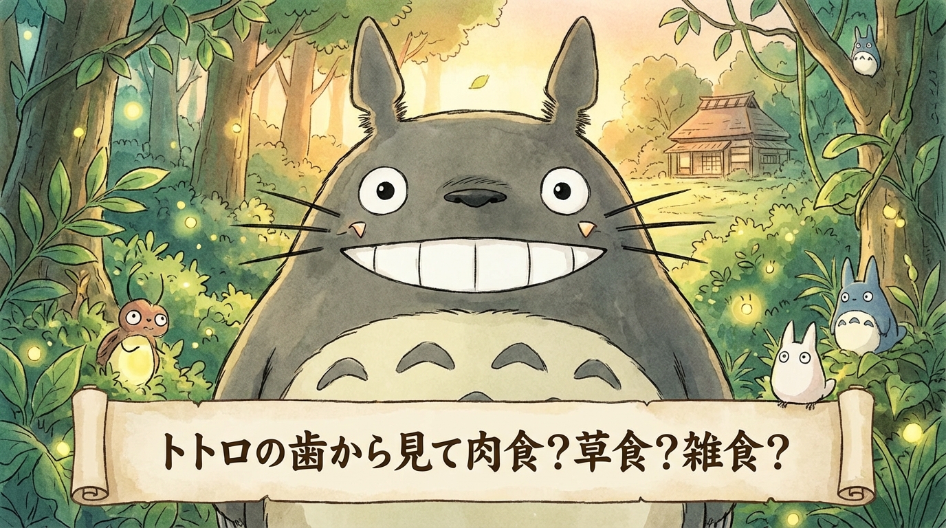 トトロの歯から見て肉食?草食?雑食?