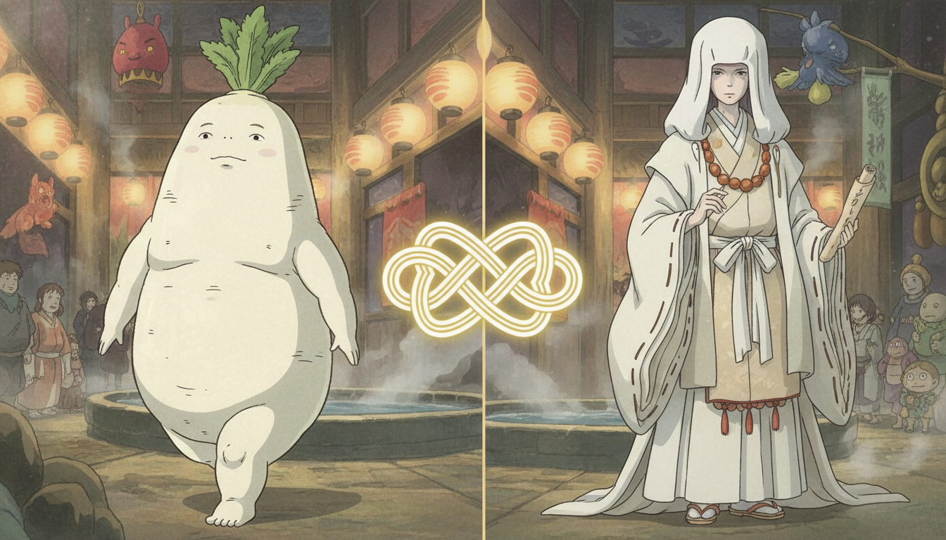 結論:大根の白いやつとおしら様は別存在だが、深い文化的つながりがある