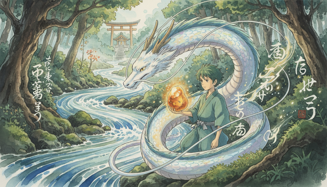 ハクの正体は「ニギハヤニワテルスミヤシコ」、琥珀川の河神だった