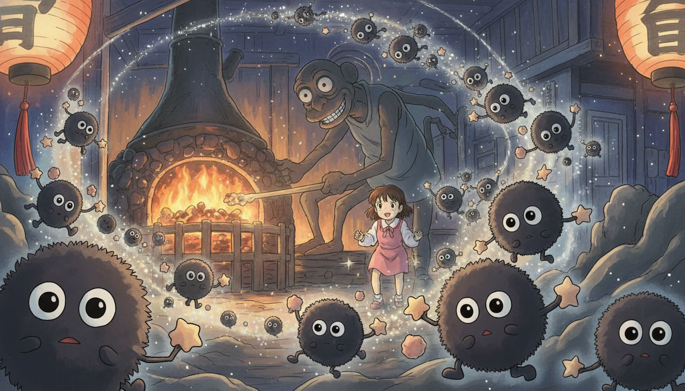 千と千尋の神隠しの黒いやつは「ススワタリ」という名前