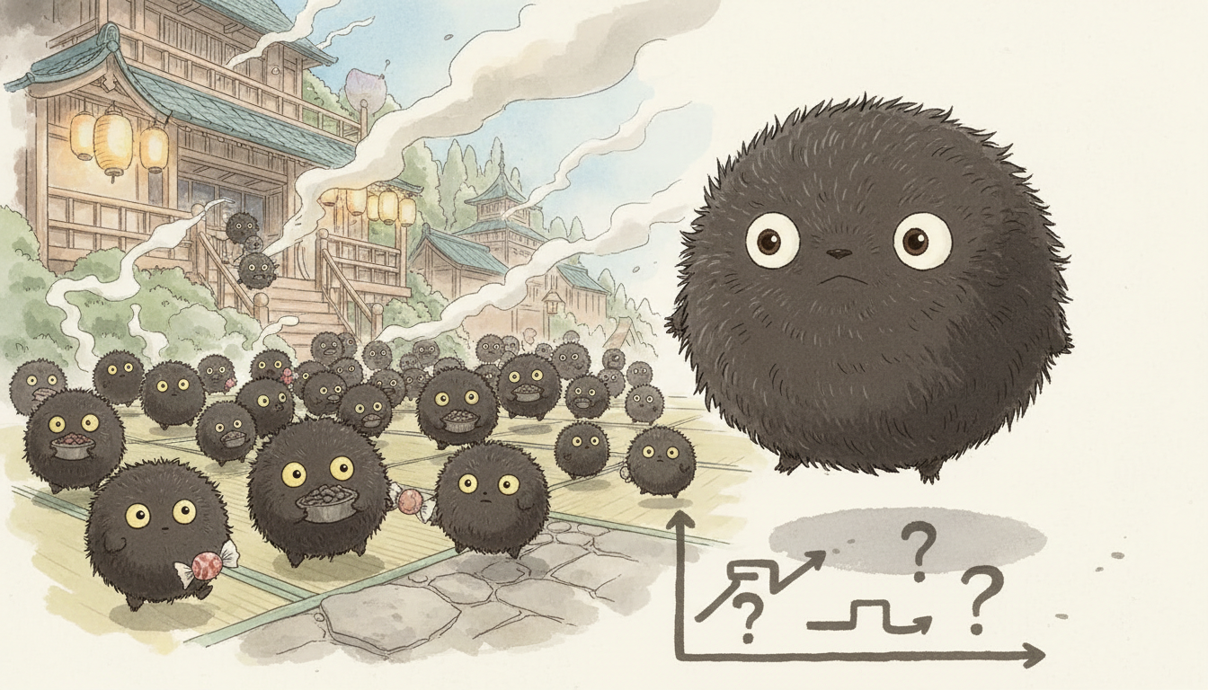 なぜススワタリとまっくろくろすけは混同されるのか