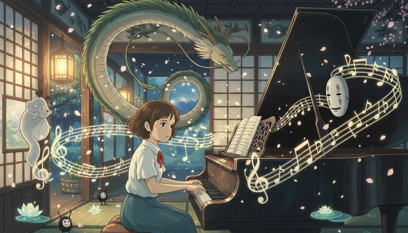 千と千尋の神隠しの楽曲はピアノで美しく演奏できる