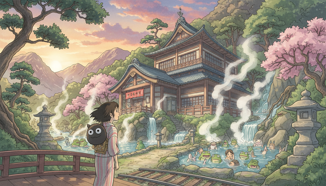 千と千尋の神隠しと下呂温泉に直接的な関係はない