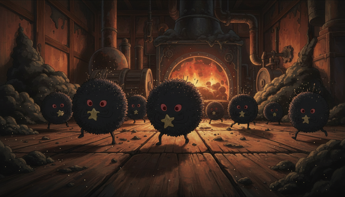 ススワタリは煤と埃が固まった妖精