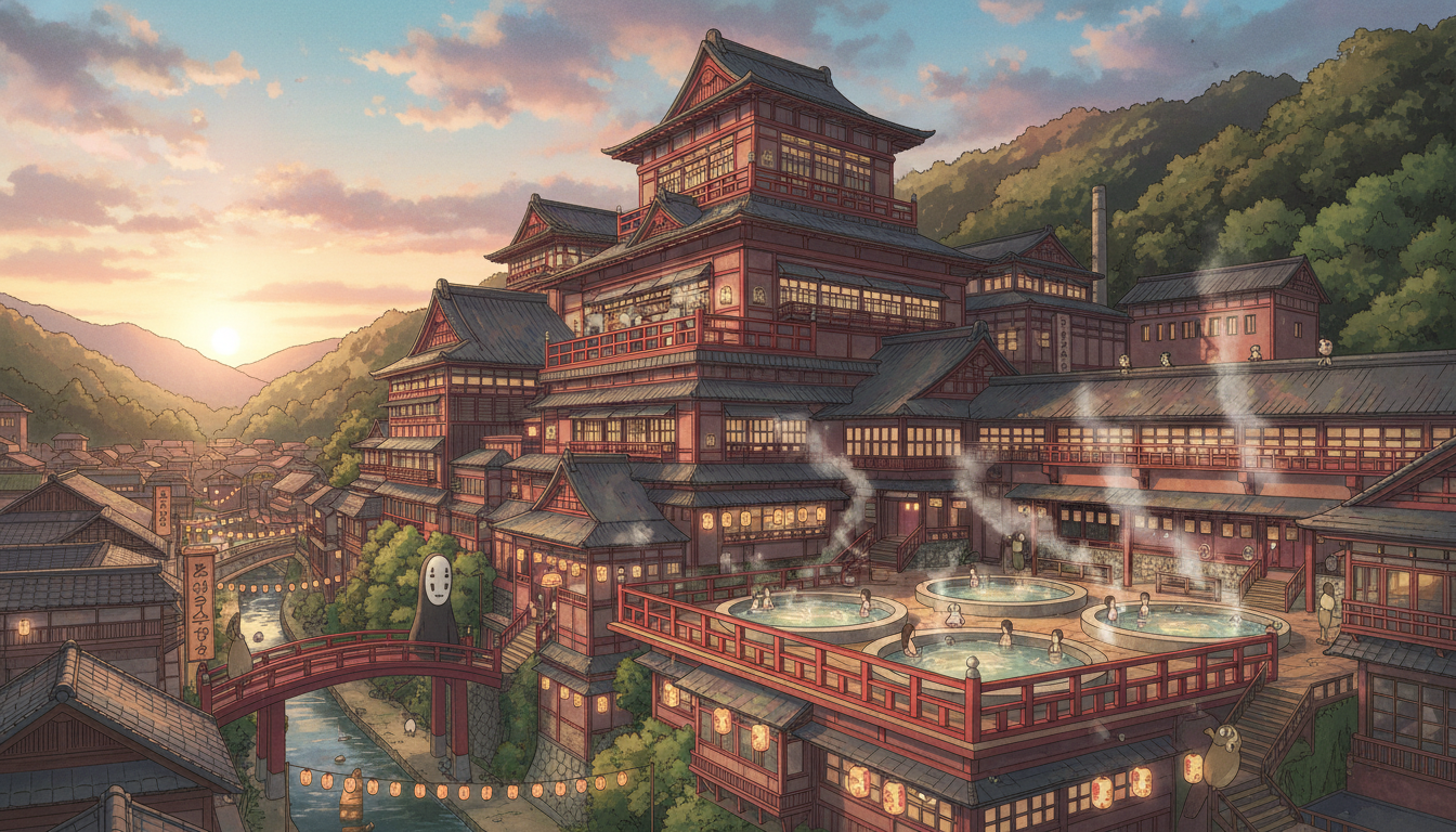 あさやホテルは千と千尋の神隠しの世界観を感じられる温泉宿