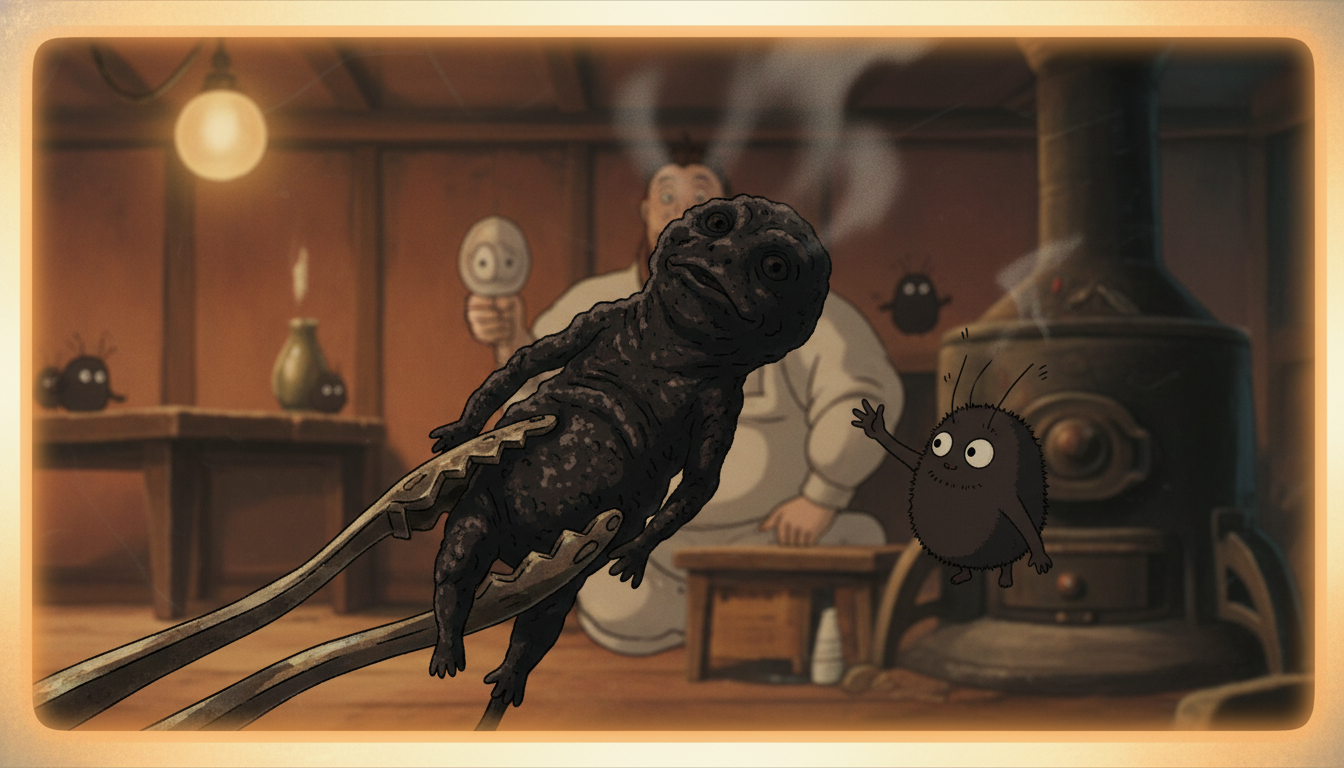 千と千尋の神隠しの黒焼きはイモリが正解