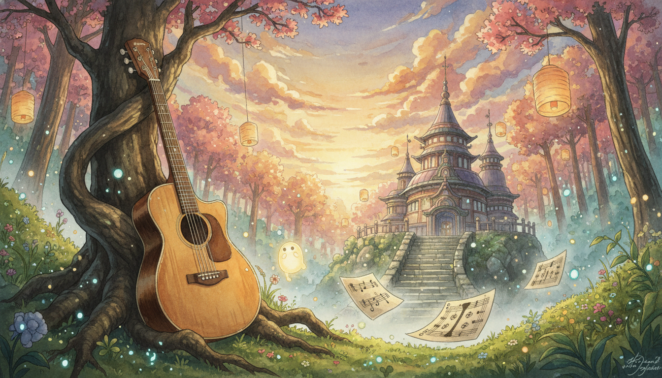 千と千尋の神隠しのギターコードは無料・有料サイトで入手可能