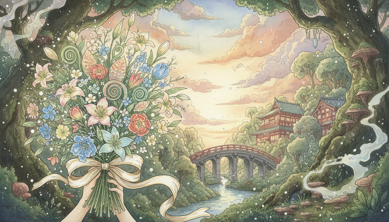 千と千尋の神隠しの花束は別れの象徴