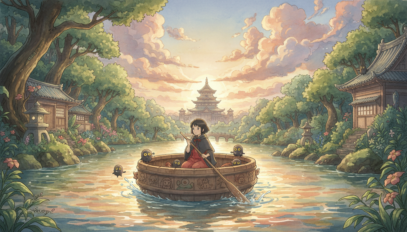 千と千尋の神隠しのたらい舟は日本の伝統的な舟