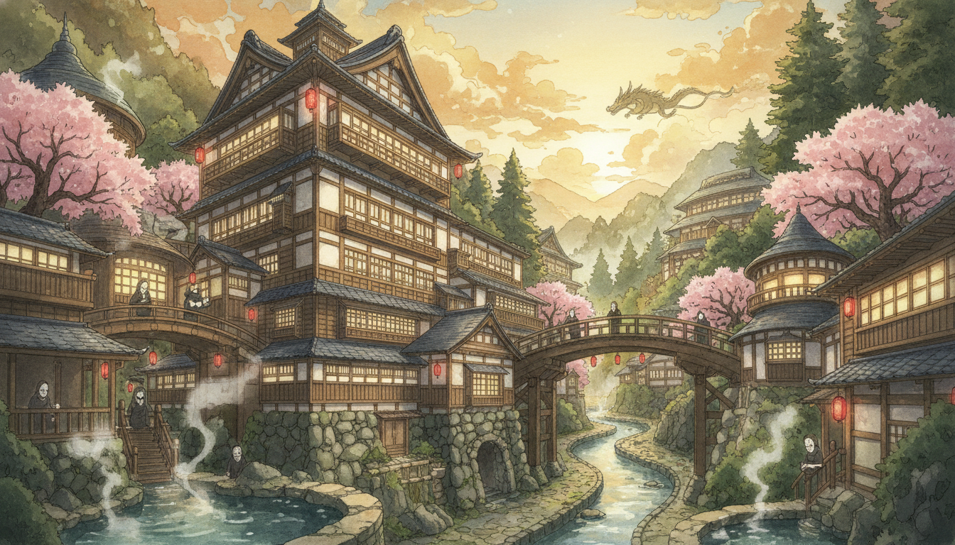 千と千尋の神隠しと銀山温泉の能登屋旅館は密接な関係にある