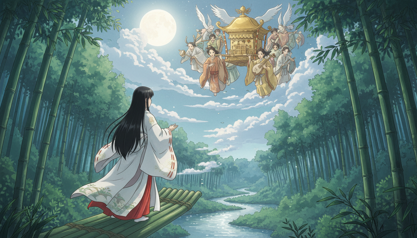 かぐや姫の物語の迎えのシーンとは