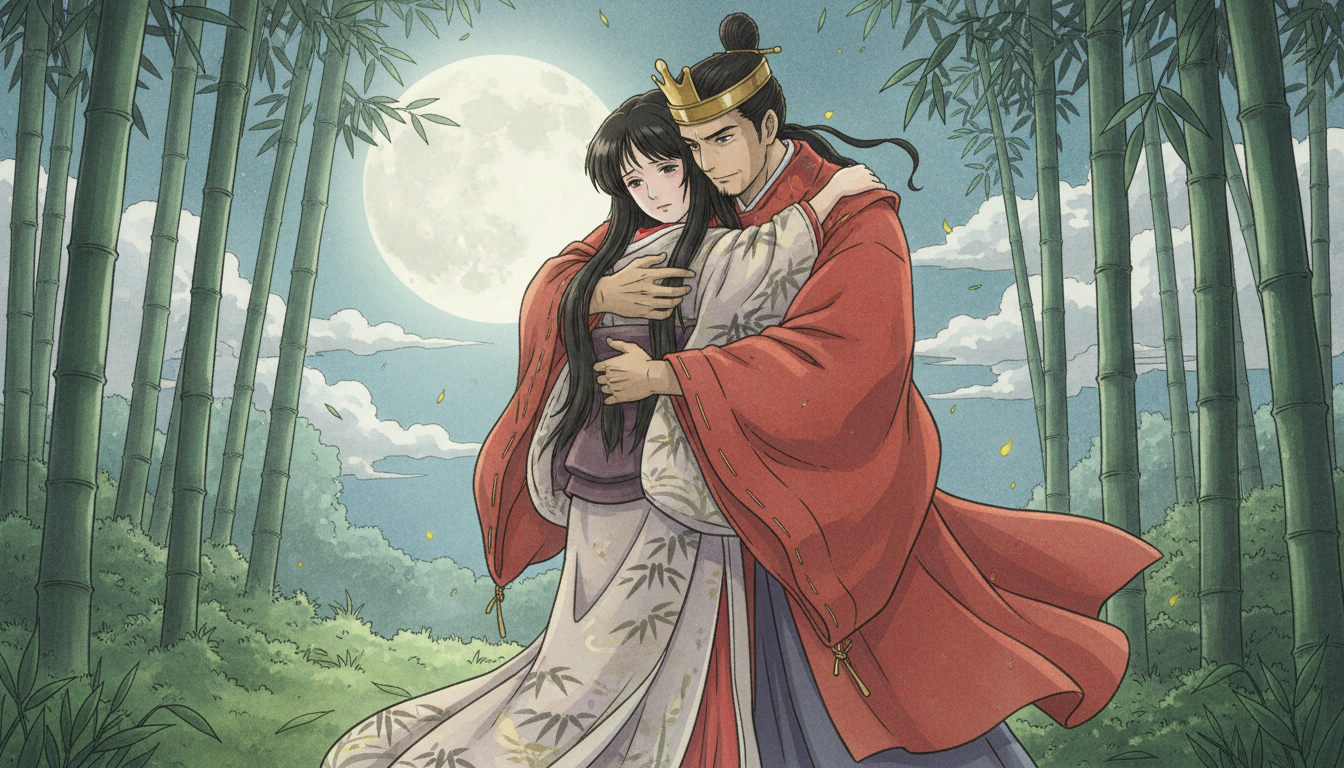 かぐや姫の物語のバックハグとは帝の強引な抱擁シーン