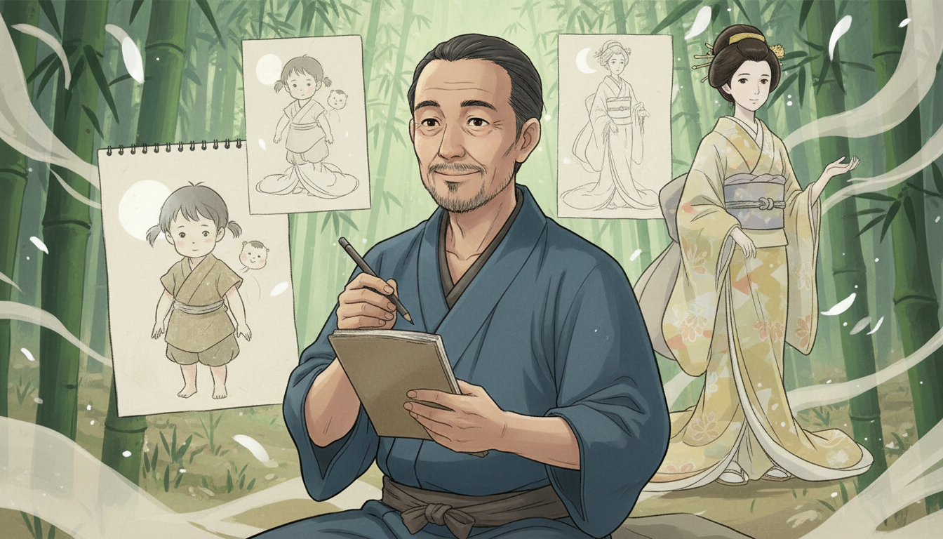 田辺修は『かぐや姫の物語』の人物造形を担当したアニメーター