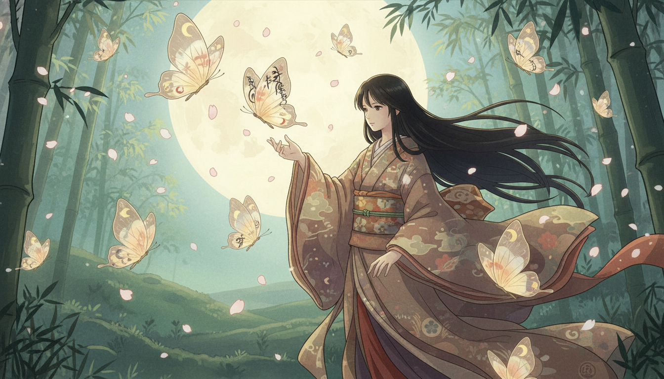 蝶はかぐや姫の自由と生命力の象徴