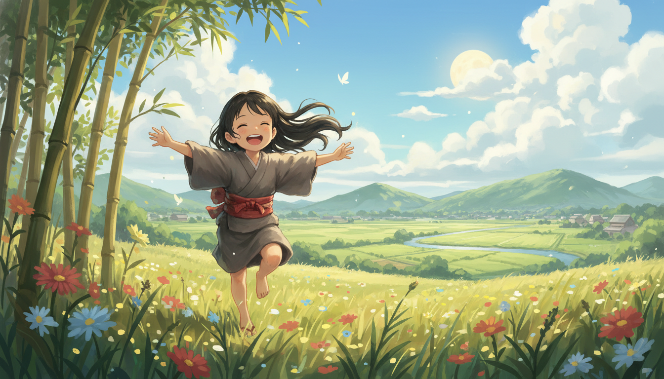 小さい女の子としてのかぐや姫は自由な子ども時代の象徴