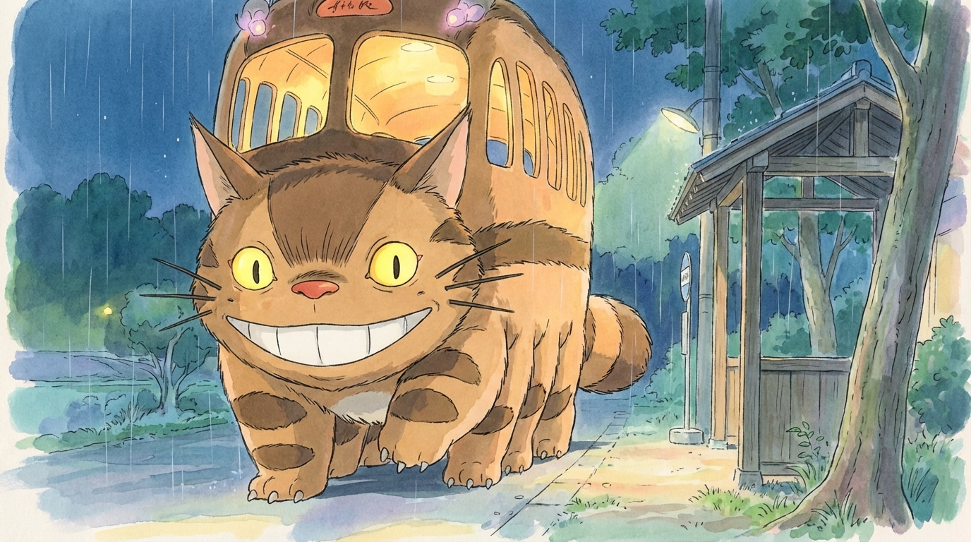 ネコバス初登場のシーン