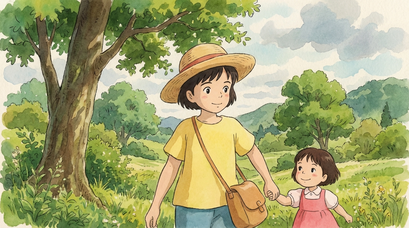 さつきは優しさと勇気を持つ12歳の姉