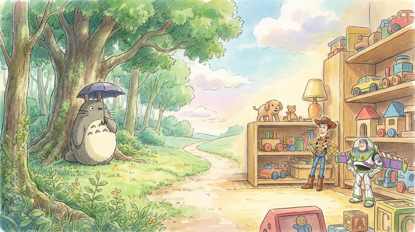 トトロとトイストーリーの基本的な違い