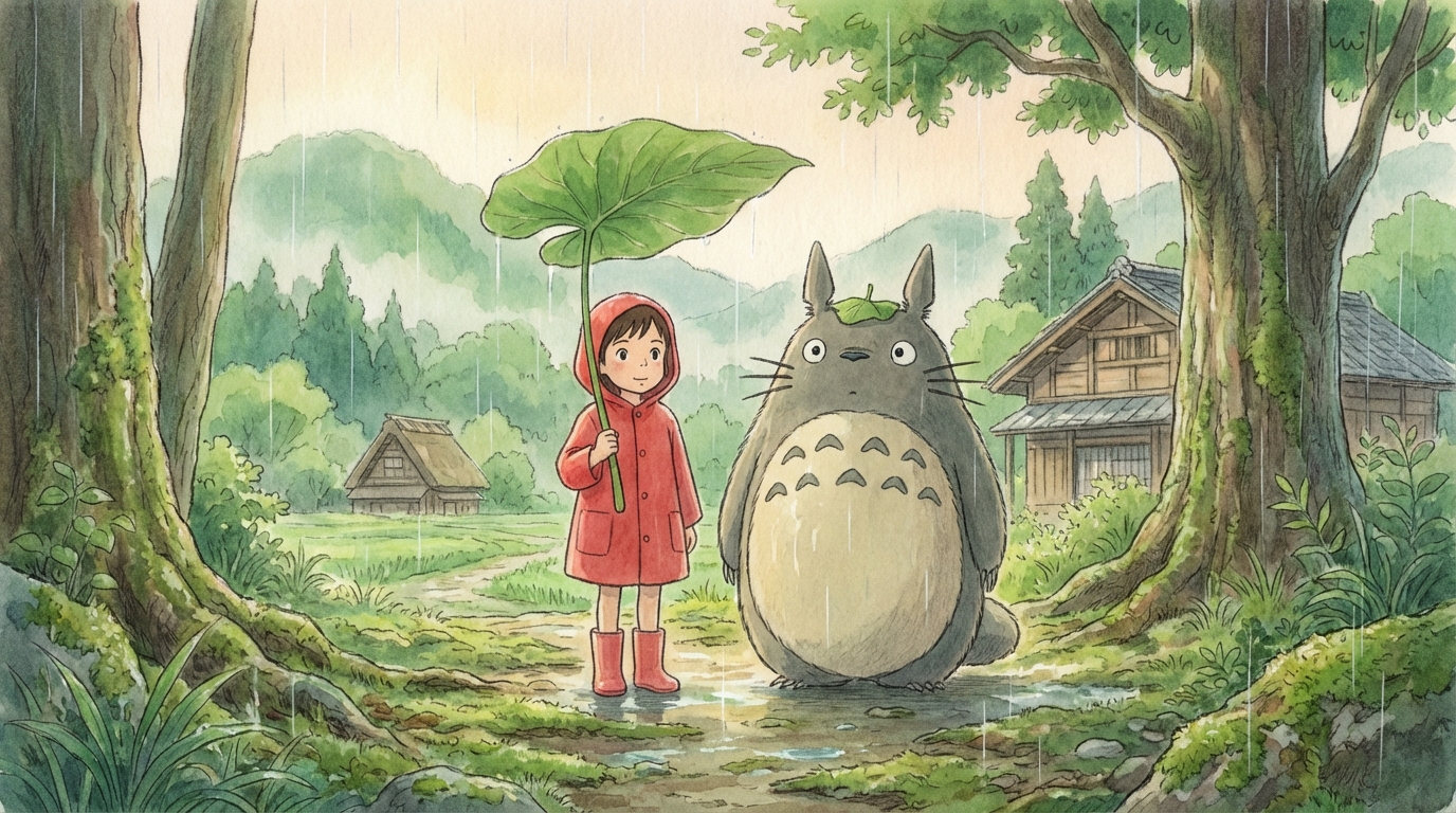 となりのトトロの葉っぱ傘は里芋の葉