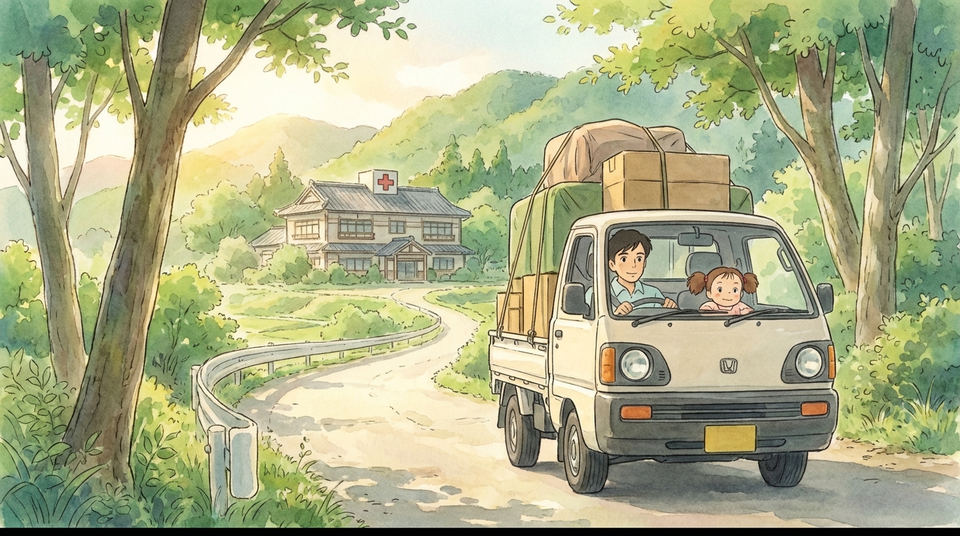 結論：お母さんの療養のために病院近くへ引っ越した