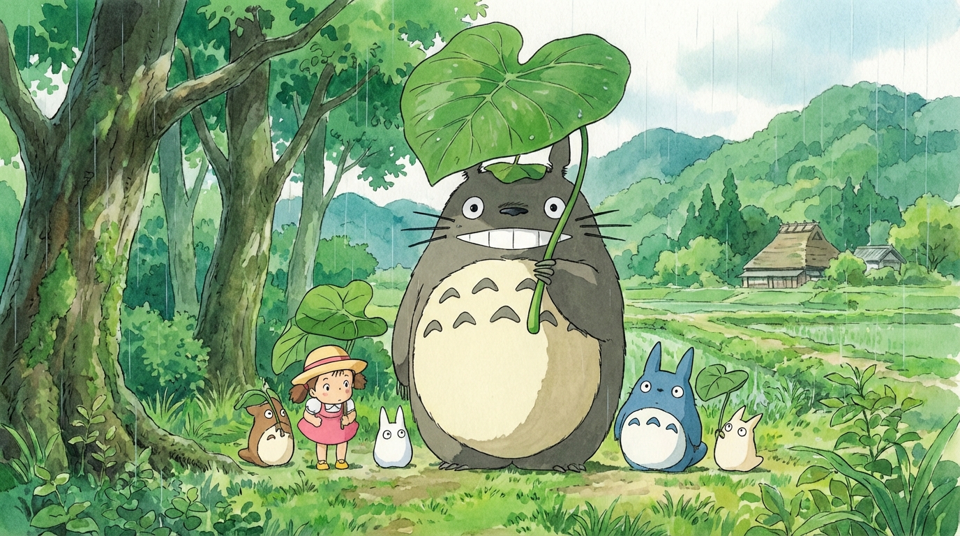 トトロの葉っぱは里芋の葉