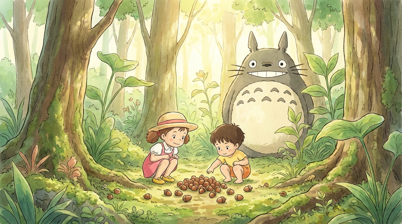 トトロのどんぐりシーンは自然との絆を象徴している